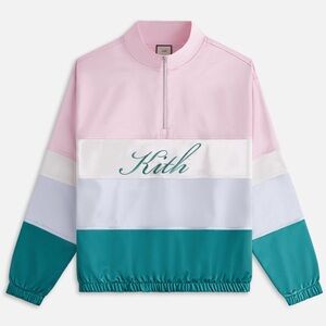 Kith CALLAN PANELLED QUARTER ZIP - ABELIA